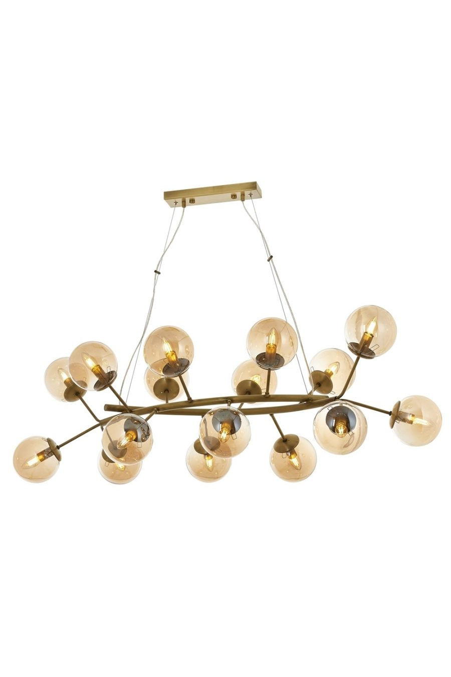 Chandelier 16-Light Glass Antique