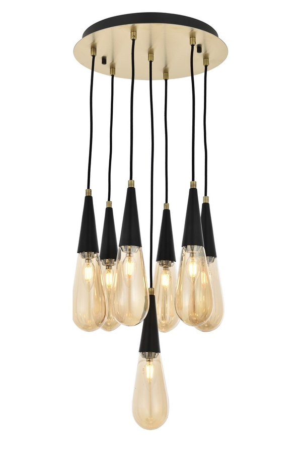 Wall Lamp 7-Light Glass Antique