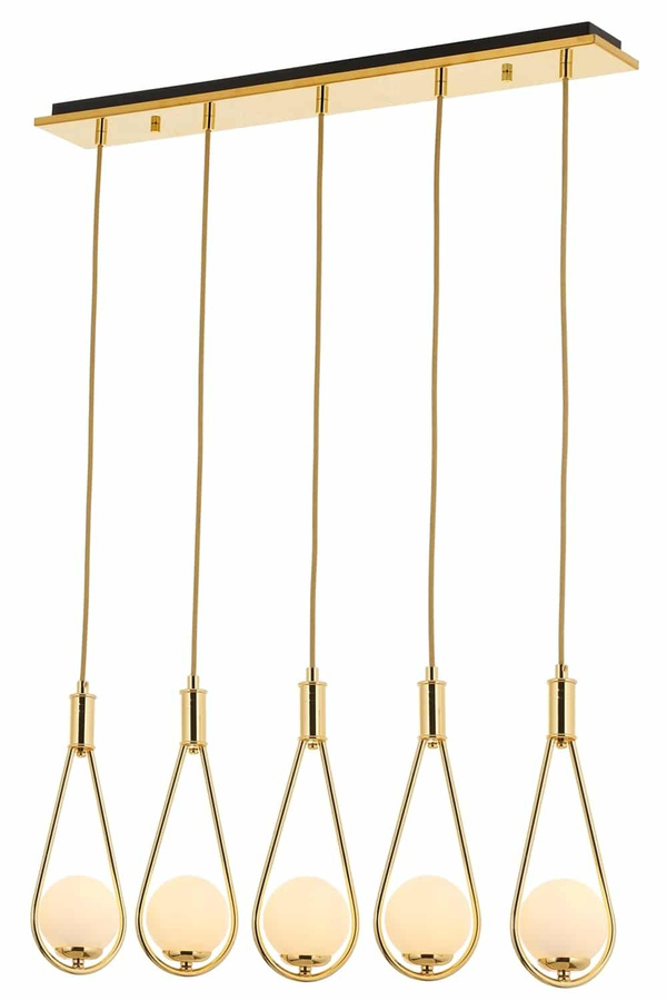 Wall Lamp 5-Light Glass Gold