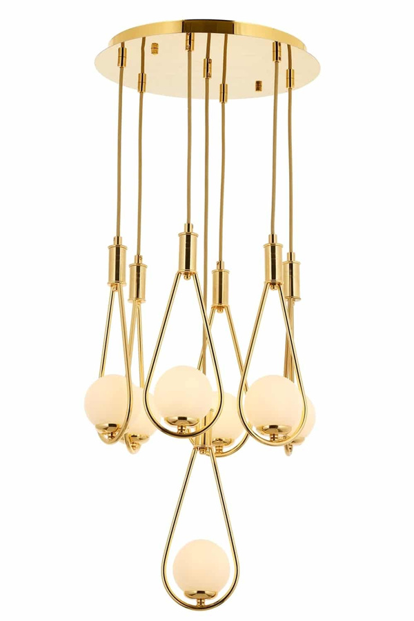 Wall Lamp 7-Light Glass Gold