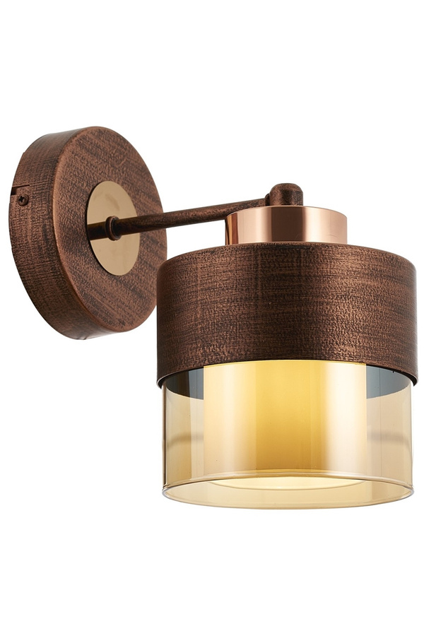 Wall Sconce 1-Light Glass Copper