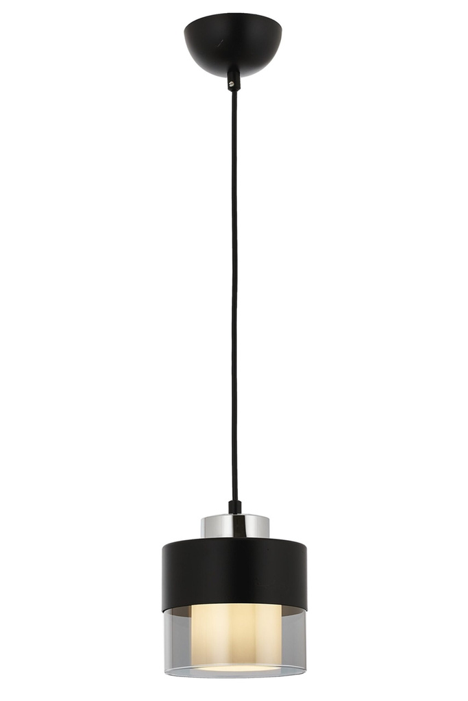 Chandelier 1-Light Glass Black