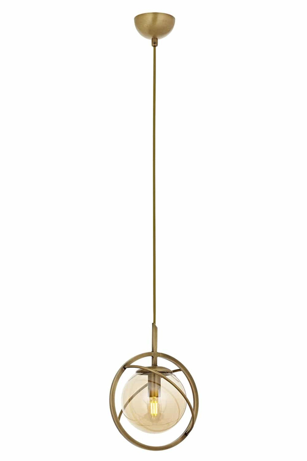 Chandelier 1-Light Glass Antique