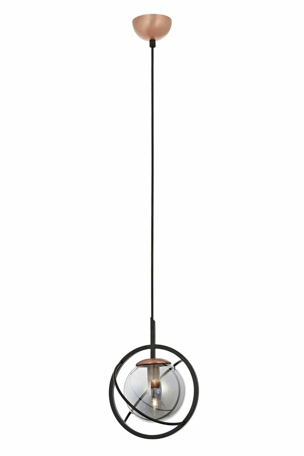 Chandelier 1-Light Glass Black