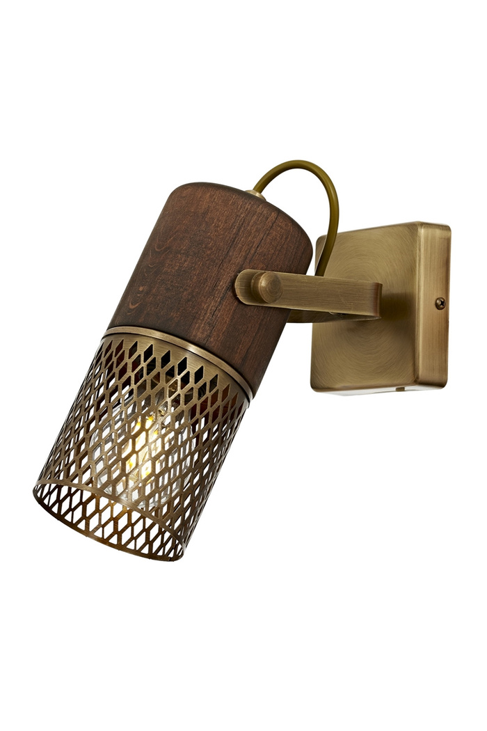 Wall Sconce 1-Light Wood Antique