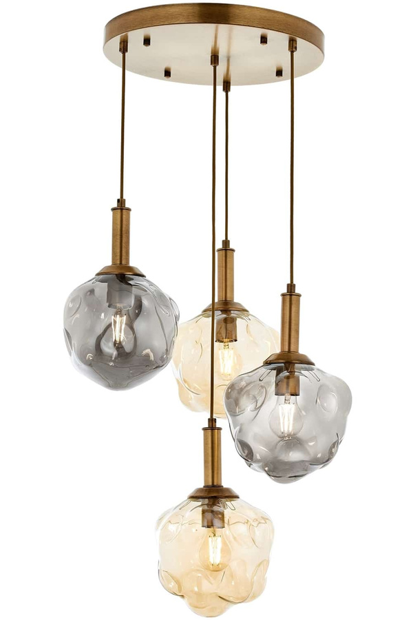 Chandelier 4-Light Glass Antique