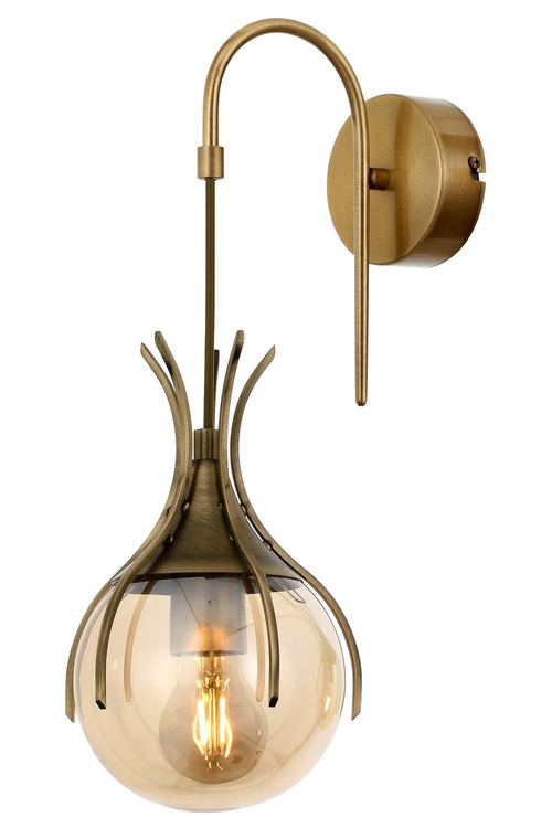 Wall Sconce 1-Light Glass Antique