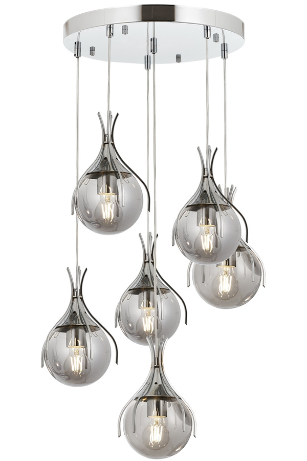 Chandelier 6-Light Glass Mixed