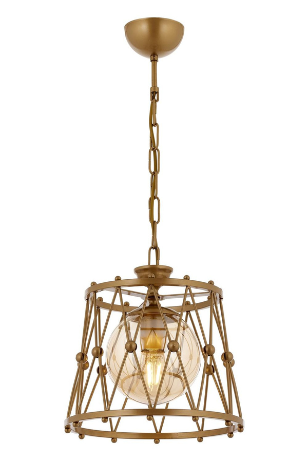 Chandelier 1-Light Glass Antique