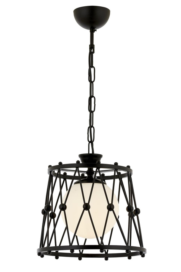 Chandelier 1-Light Glass Black
