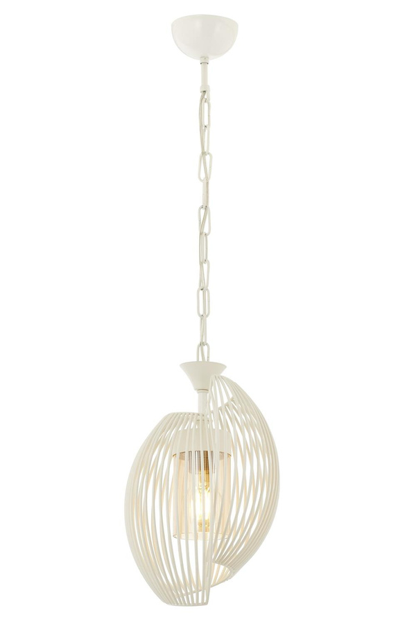 Chandelier 1-Light Glass White