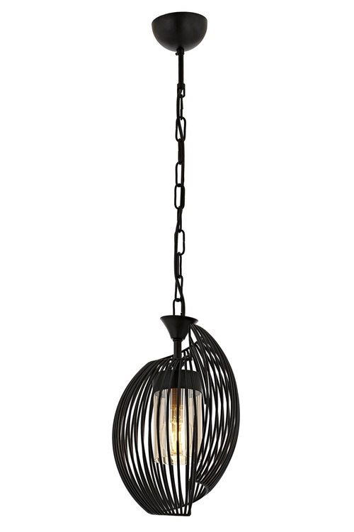 Chandelier 1-Light Glass Black