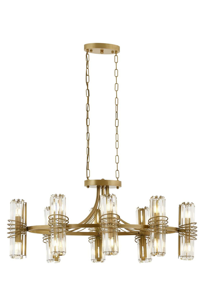 Chandelier 8-Light Metal Antique