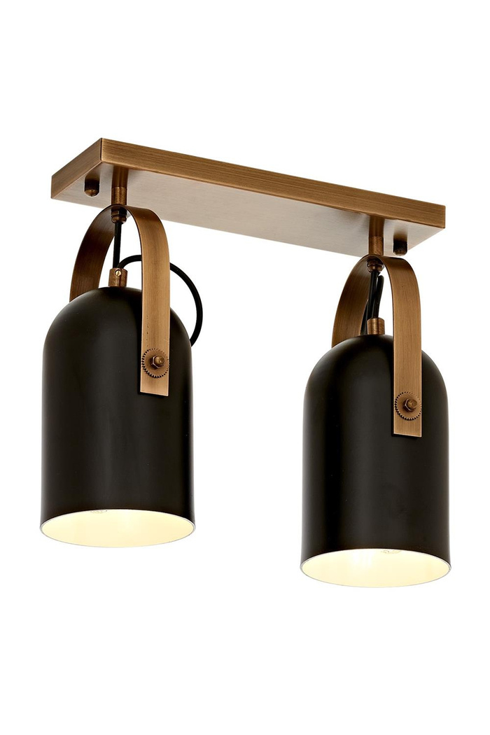 Chandelier 2-Light Metal Black