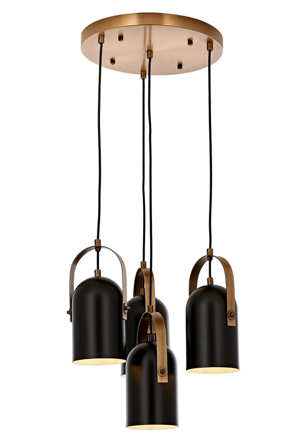 Chandelier 4-Light Metal Black