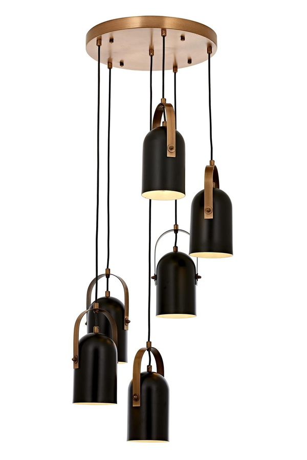 Chandelier 6-Light Metal Black
