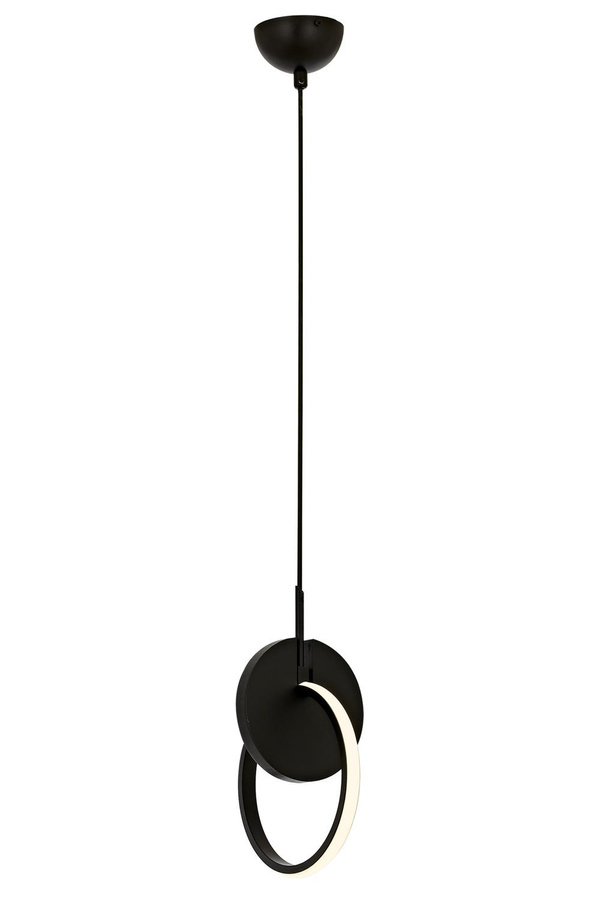 Chandelier 1-Light Wood Black